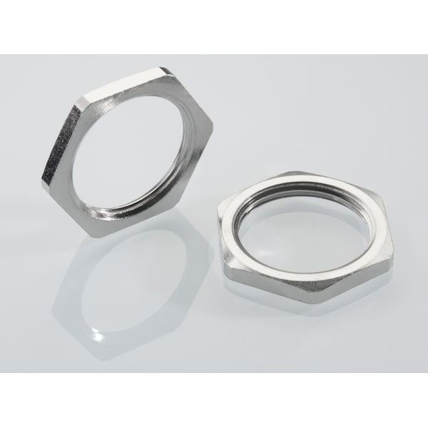 Pflitsch Lock Nut, Nickel Plated Brass, Nickel 756/5 | Zoro